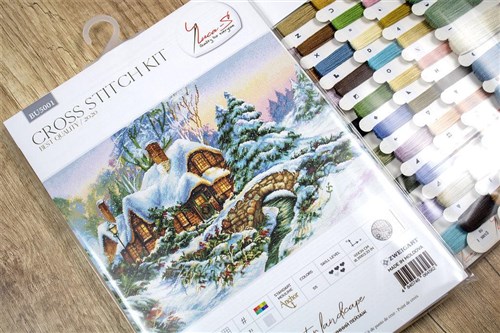 Winter Landscape Cross-Stitch Kit