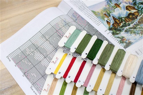 Winter Landscape Cross-Stitch Kit