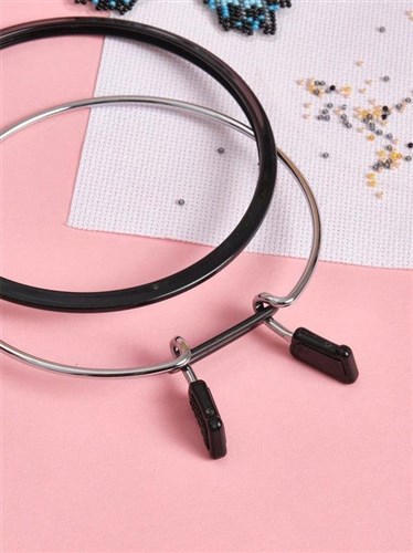 Medium Spring Metal Embroidery Hoop Nurge 160-2 Deep Black