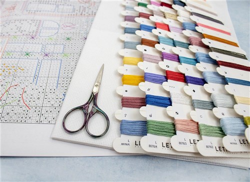 Winter Townhouse Cross Stitch Kit