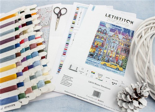 Winter Townhouse Cross Stitch Kit