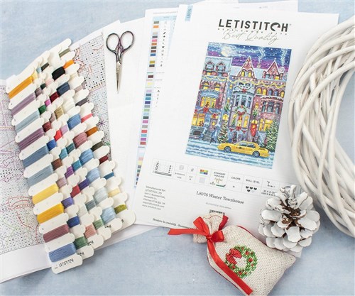 Winter Townhouse Cross Stitch Kit