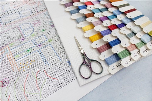 Winter Townhouse Cross Stitch Kit