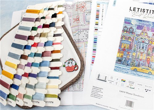 Winter Townhouse Cross Stitch Kit