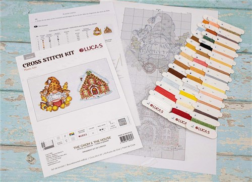 Gnome & House Cross Stitch Kit