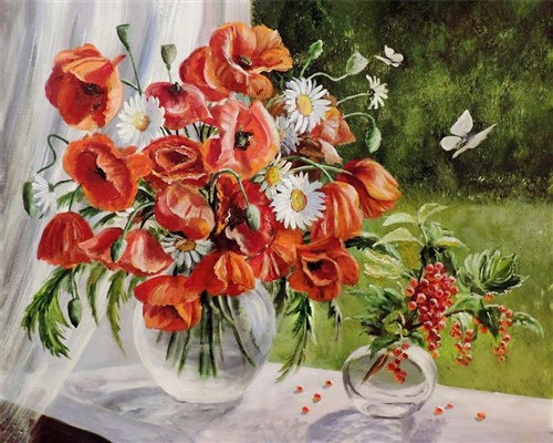Poppies Diamond Painting Kit