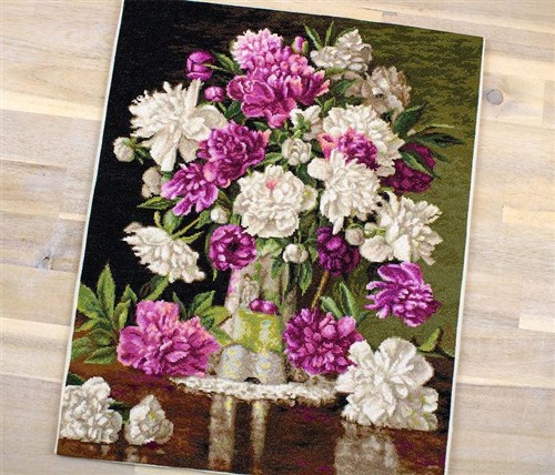 Red And White Peonies Cross Stitch Kit