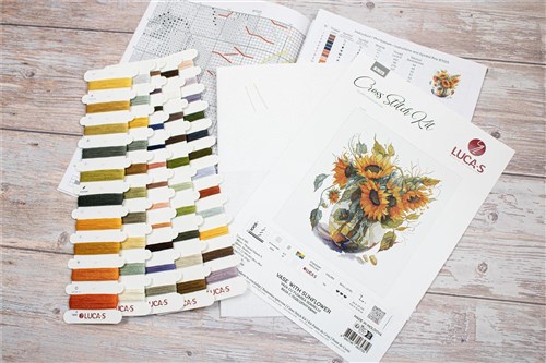 Vase With Sunflower Cross Stitch Kit