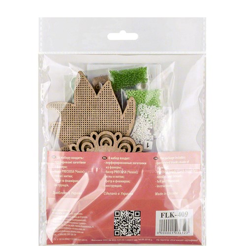Bead Embroidery Kit On Wood - Plant