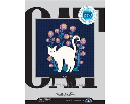 Cat Cross Stitch Kit With Plywood Form