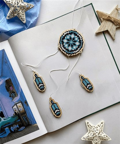 Blue Dreamcatcher Diamond Painting On Plywood Kit