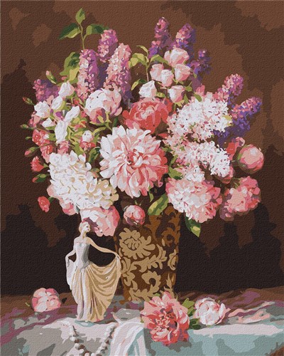 Paint By Numbers Kit Still Life With A Statuette Of A Ballerina