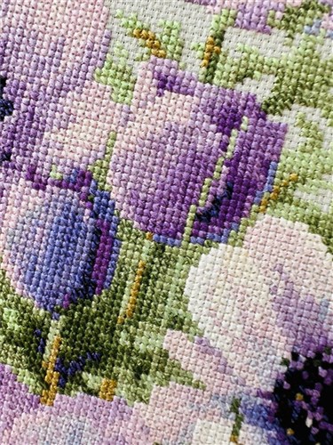 Purple Anemones Cross Stitch Kit