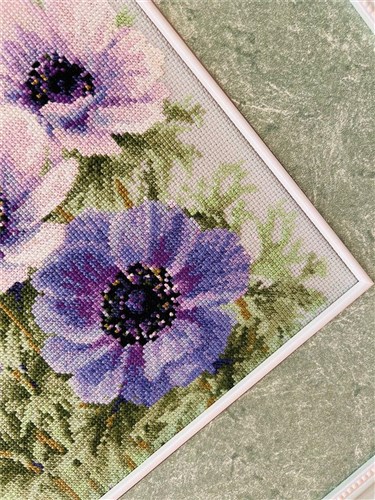 Purple Anemones Cross Stitch Kit