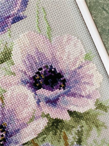 Purple Anemones Cross Stitch Kit