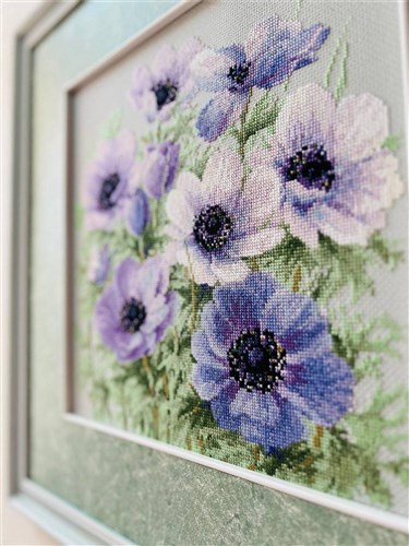 Purple Anemones Cross Stitch Kit