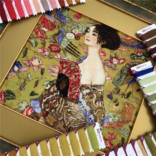 Klimt's Lady With A Fan Cross Stitch Kit