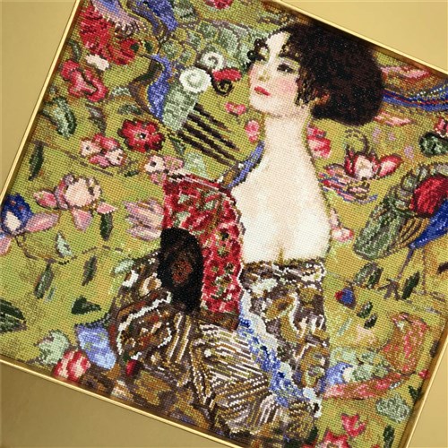 Klimt's Lady With A Fan Cross Stitch Kit