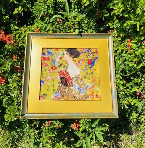 Klimt's Lady With A Fan Cross Stitch Kit