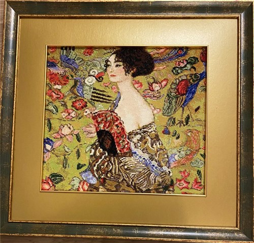 Klimt's Lady With A Fan Cross Stitch Kit