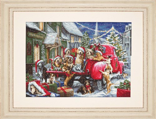 Puppies Christmas Cross Stitch Kit