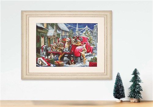 Puppies Christmas Cross Stitch Kit