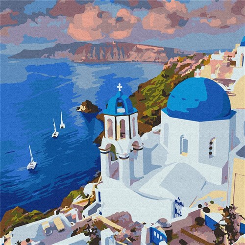 Paint By Numbers Kit Picturesque Santorini