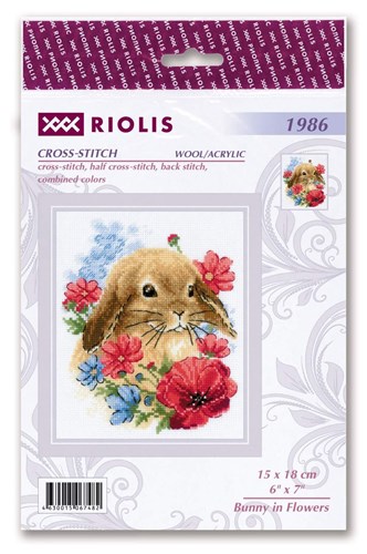 Bunny In Flowers Cross Stitch Kit