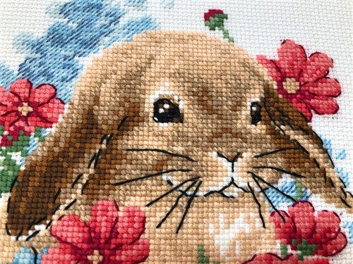 Bunny In Flowers Cross Stitch Kit