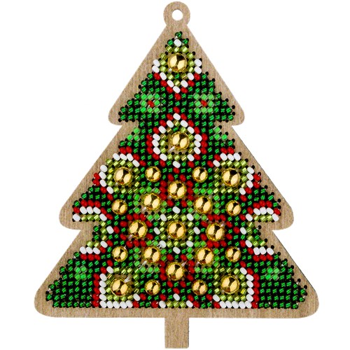 Tree Bead Embroidery Kit On Wood