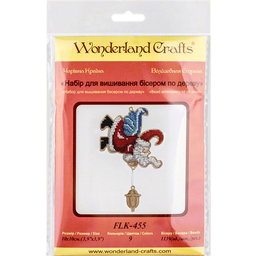 Santa Bead Embroidery Kit On Wood