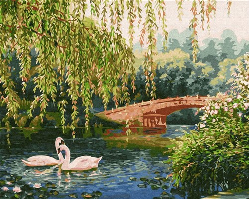 Swans On The Lake Paint By Numbers Kit