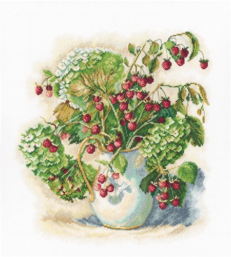Hydrangea And Raspberry Cross Stitch Kit