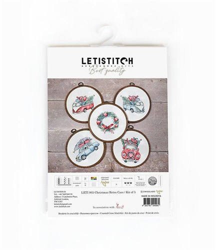 Christmas Retro Cars Cross Stitch Kit