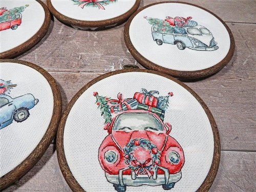 Christmas Retro Cars Cross Stitch Kit