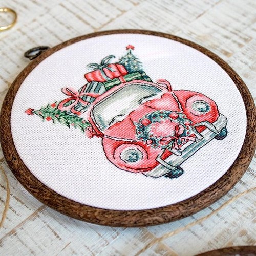 Christmas Retro Cars Cross Stitch Kit