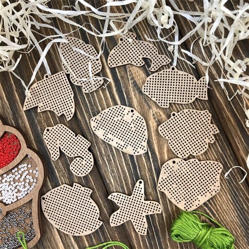 Sea Life Blanks For Embroidery On Wood