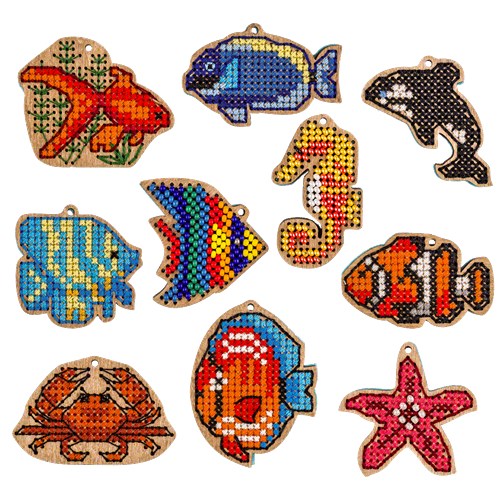 Sea Life Blanks For Embroidery On Wood