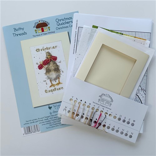 Christmas Card - Christmas Quackers Cross Stitch Kit