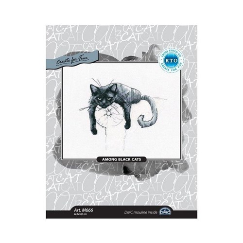Among Black Cats Cross Stitch Kit