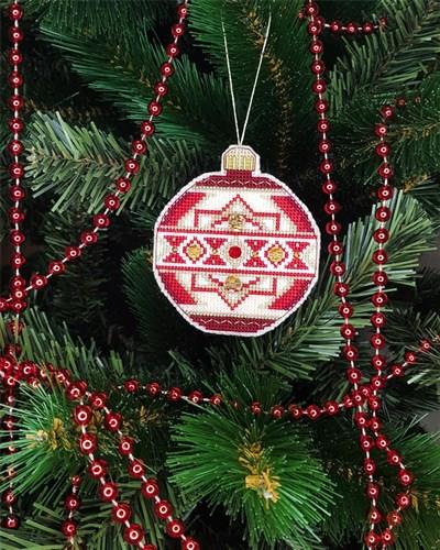 Christmas Ball Plastic Canvas Cross Stitch Kit