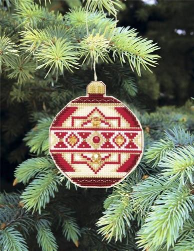 Christmas Ball Plastic Canvas Cross Stitch Kit