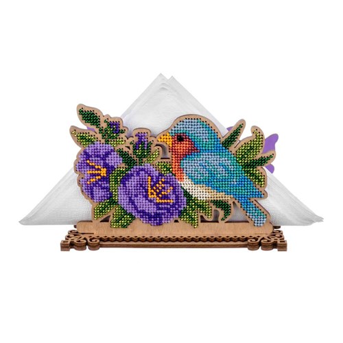 Napkin Holder Bead Embroidery Kit On Wood