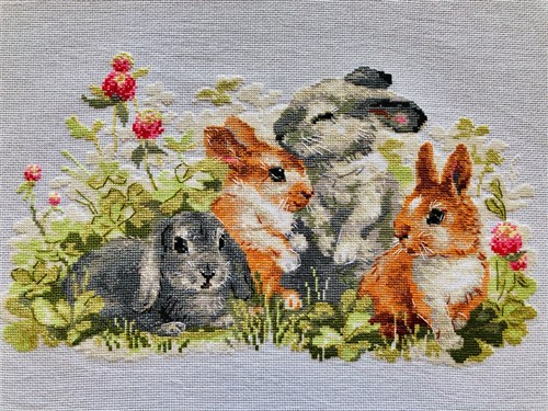 Funny Rabbits Cross Stitch Kit