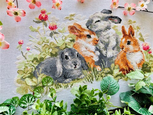 Funny Rabbits Cross Stitch Kit