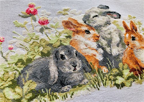 Funny Rabbits Cross Stitch Kit