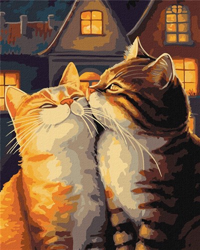Paint By Numbers Kit Enamored Cats