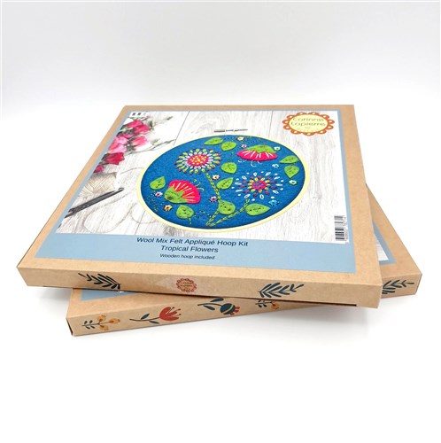 Tropical Flowers Applique Felt Kit