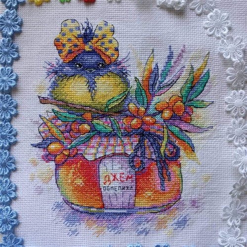 Sunny Sea-Buckthorn Cross Stitch Kit