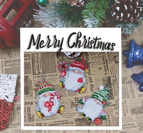 Christmas Gnomes Cross Stitch Kit